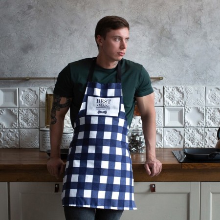 Apron "Dolyana" BEST MAN 70x60 cm, horn, 100% cotton, 160g/m2-7