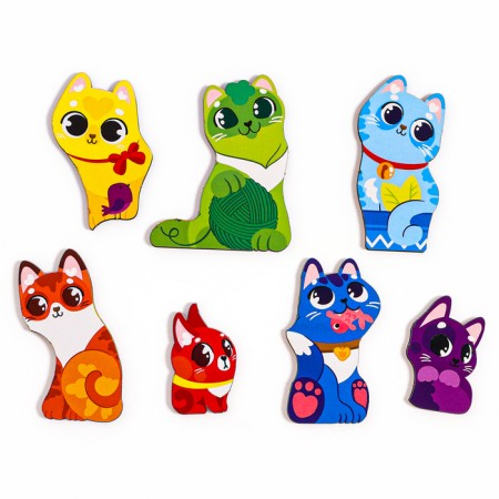 Wooden puzzle for children "cats"-6