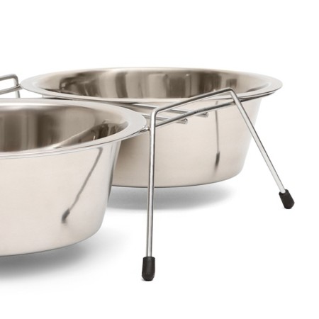 A set of 2 bowls on a stand, 2 x 1.5 l-5