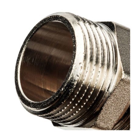 NIPPEL STUT SFT-0004-003434, 3/4 ", external/external thread, nickelled brass-3