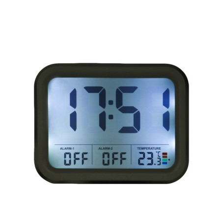 Clock - electronic desktop boils with thermometer, 10.3 x 8.3 cm, 2aa