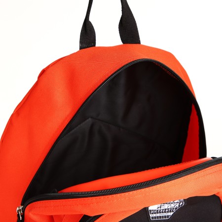Youth backpack on a zipper, 3 pockets, orange color-5