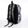 School backpack from textiles on lightning, 3 pockets, color gray color