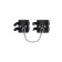 Shackles with two belts and a red lining Pecado BDSM, leather, black