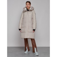 Coat insulated winter female, size 46, beige color