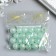 Plastic beads "Balls light green with sparkles" glow in the dark 20 g d = 1.2 cm