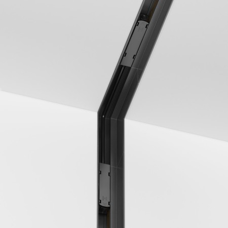 The internal corner connector for the built-in track system Technical Trail-22b, 12x12x8.5 cm, black color is black-2