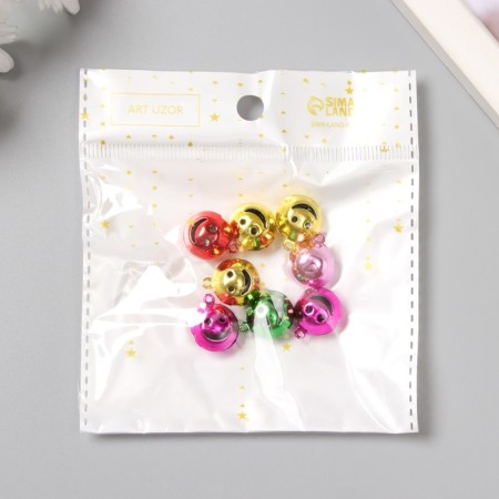 Set of decor for creativity Metal "Smile" Color set 8 pcs-3