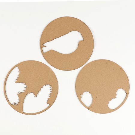 Wood on the New Year for children. Drawing on the saw "Bullfinch", a set for creativity-5