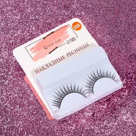 Falled eyelashes "Witter", without glue, black color-3