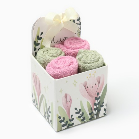 Set of terry napkins Ethel "Flowers" 30x30 cm - 4 pcs, 100% cotton, 340 g/m2-5