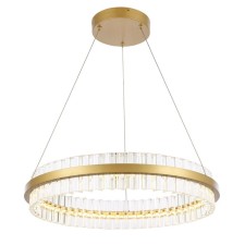 Suspension lamp ST LUCE. SL383.213.01. Cherio. 1x44 W, LED, 3000K, 3432 LM, 60x60 cm, color matte gold