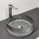 Comforty CF21010, glass, round, round, gradient gray shell shell, 36 cm