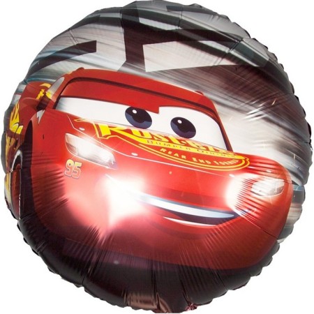 Foil ball 18 "" Cars, lightning maccuine ", circle, red