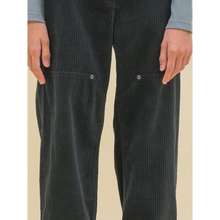 Pants for girls, height 146 cm, dark gray color-7