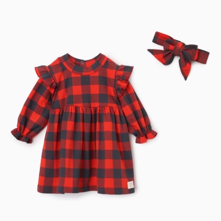 Dress and bandage of crumb I am "cell", height 68-74 cm, red