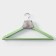 Shoulders - Wooden hangers Ladoom Brillant, 44.5 × 23 × 1.2 cm, 3 pcs, Green color