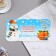 Mini-postcard double "Wonderful New Year!" glitter, snowman, 16.5x10 cm