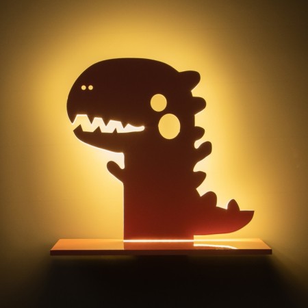 Bra "dinosaur" LED 24W pink 35x30 cm-3
