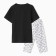 Women's home set (T -shirt/Bridges), black/gray color, size 52