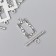 Decor Metal for the creativity of locks "Rectangle with patterns" silver 2160M025 2.3x1.2 cm