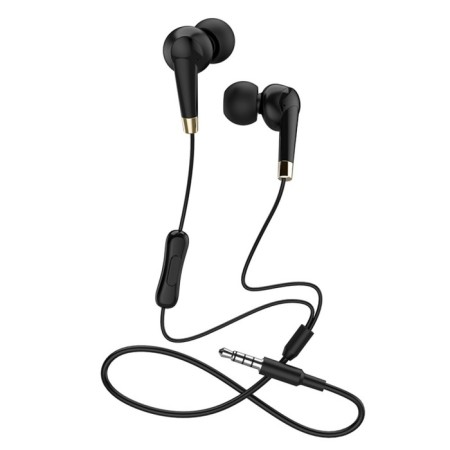 Hoco M58 headphones, wired, vacuum, microphone, 1.2 m, black