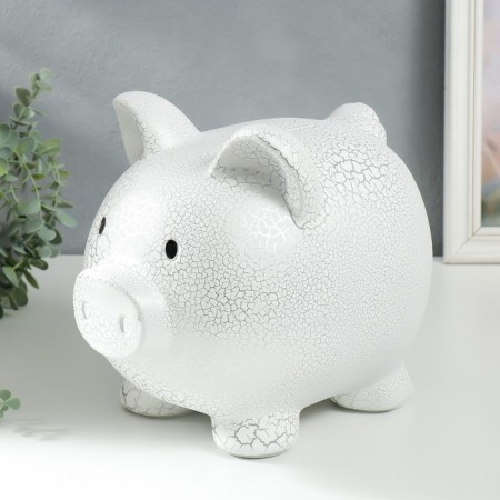 Pigger Ceramics "Pig - White Krakelyur" 30x22x26 cm