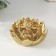 Polystone candlestick for 1 candle "Ganesha in the lotus" gold 9x8.2x7 cm
