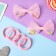 Hair set "Karapunka" (4 elastic bands, 2 clamps) bright beads, 7.5x5 cm, pink