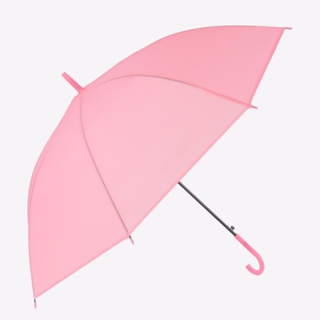 Umbrella - semi -automatic “plain” cane, 8 spokes, r = 46 cm, pink color-4