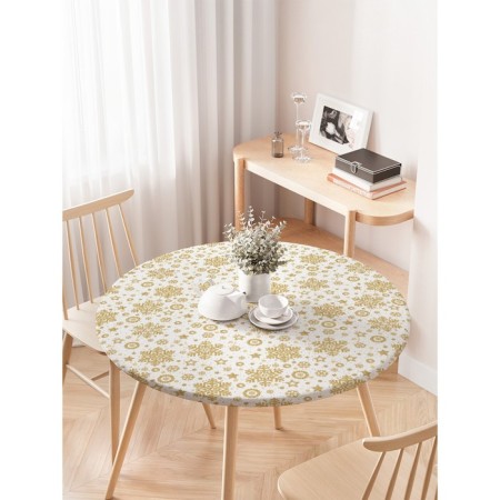 Goldenflakes, round, oxford, elastic band, size 140x140 cm, diameter 105-120 cm,-2