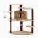 Complex for cats with a claw, corner, collapsible, 60 x 60 x 92 cm, beige