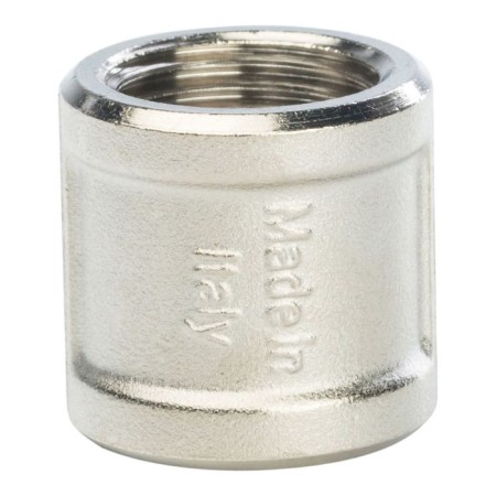 The coupling Stout SFT-0006-001212, 1/2 ", internal/internal thread, nickelled brass