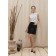 Women's blouse with a star print CONTE Elegant, size XL, color White, Black