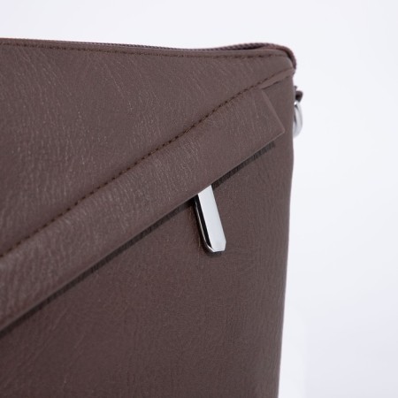 Cross-Bodi Bag on a zipper, brown color-4