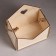 Kashpo wooden 17 × 12 × 17.5 cm envelope "Tolstopuz", handle rope, natural