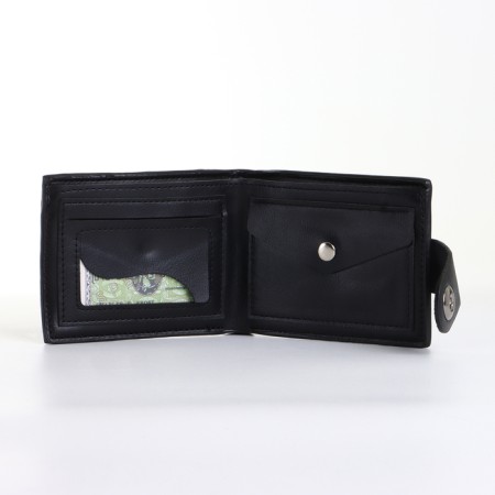 Male purse on a magnet, black color-8