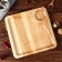 Menzhitsa is wooden, with a cutting board and a saucer, 25x25 cm, an array of ash