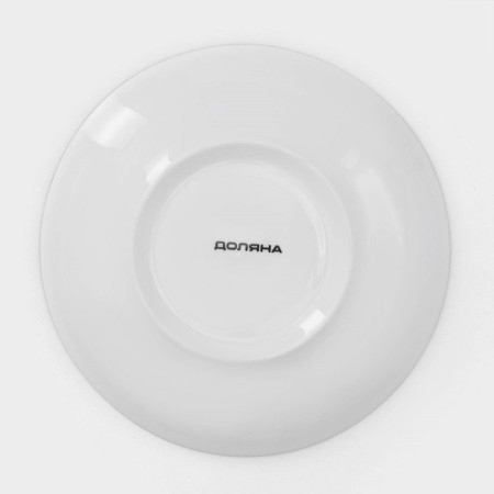 Service Porcelain Tea Daulay "Emelya", 12 objects: 6 cups 280 ml, 6 saucer d = 15 cm, white color-6
