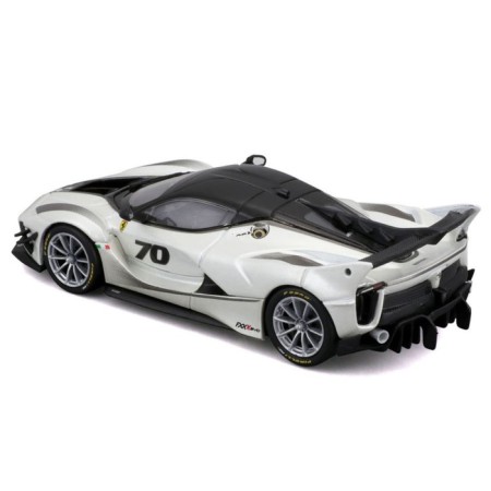 Racing machine BBURAGO Ferrari FXX-Ko 2017, Die-Cast, 1:43, white color-4