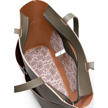 Female bag, artificial leather, 44x12.5x34 cm, olive-4