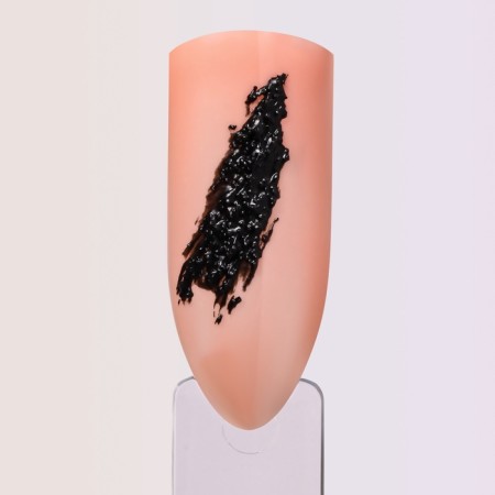 Nail gel, gypsum, textured, 8 ml, LED/UV, black-5
