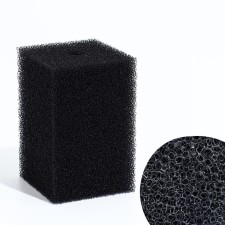 Rectangular sponge for filter No. 8, reticulated 30 ppi, 8 x 8 x 12 cm, black