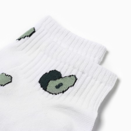 Women's socks "Avocado", white color, rr 23-1