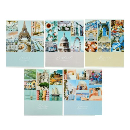 Notebook of 48 sheets in the TravelBook cage, paper cover, block No. 2, whiteness 75% (gray sheets), mix