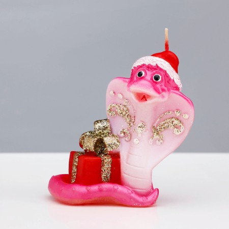 Figure candle "Snake with a gift. Symbol of the year 2025, 7.5x5x8 cm-6