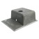 Curler for a kitchen made of stone Zein 150/Q8, 575 x 470 mm, rectangular, overflow, dark gray color