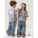 T -shirt Children's Amarobaby Stripe, height 128 cm, gray color