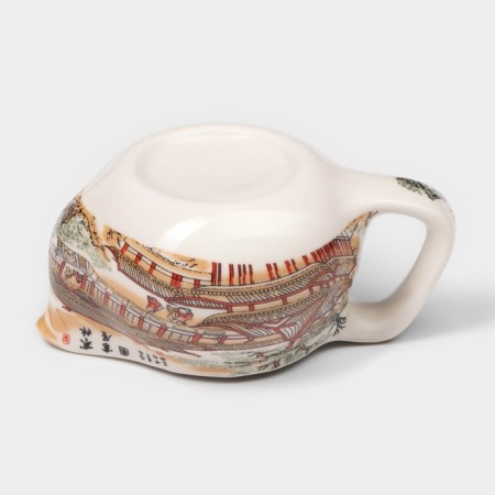 Keramic collar teapot with a metal sieve "Pazage", 200 ml-2