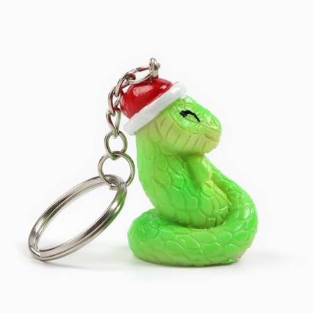 New Year's keychain for keys, voluminous "New Year: Snake" 2.3 x 8.5 cm-2